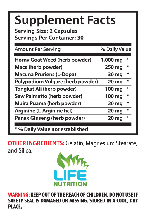 Male Testosterone Booster – Epimedium 1560mg – Tongkat 200 2B
