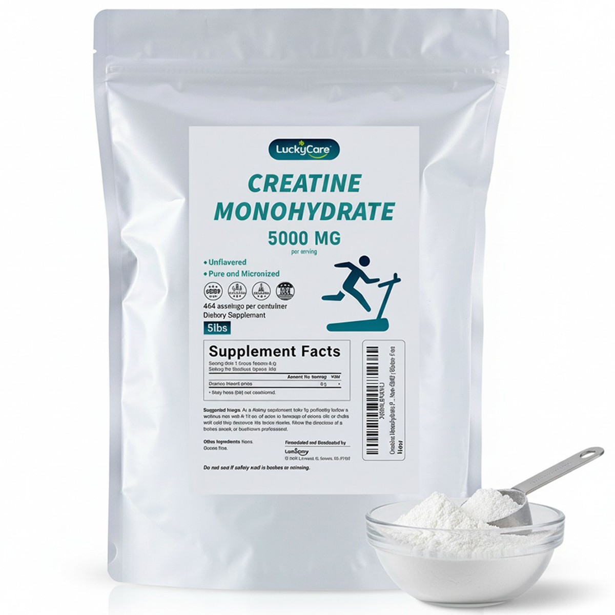 2.2~10LB Pure Creatine Monohydrate Powder 5000mg Per Serving Micronized Creatine