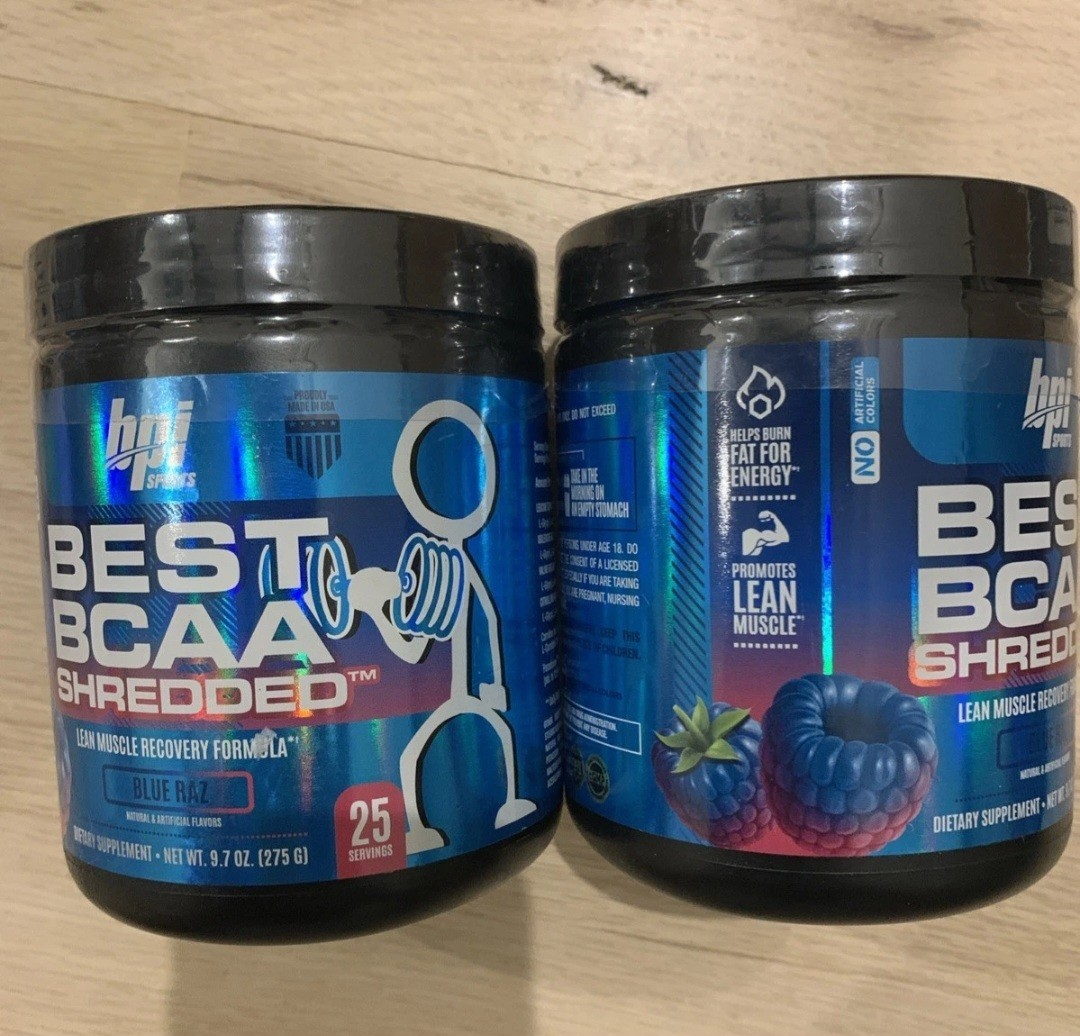 2x BPI Sports Best BCAA Shredded Blue Raz Muscle Recovery 9.7oz 25 Servings 8/27