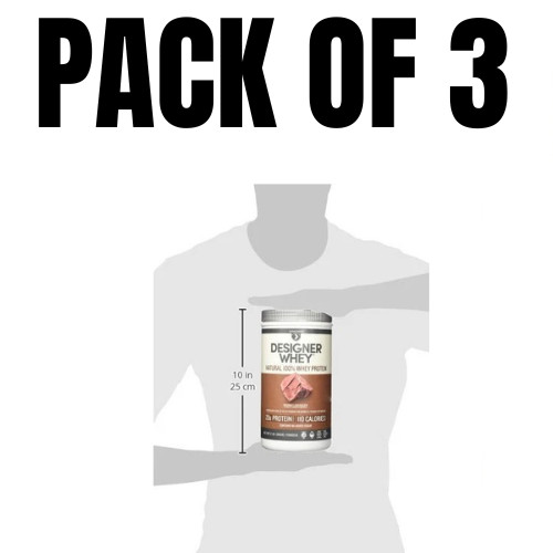 Designer Wellness Designer Whey Natural 100% – Chocolate – Pack of 3