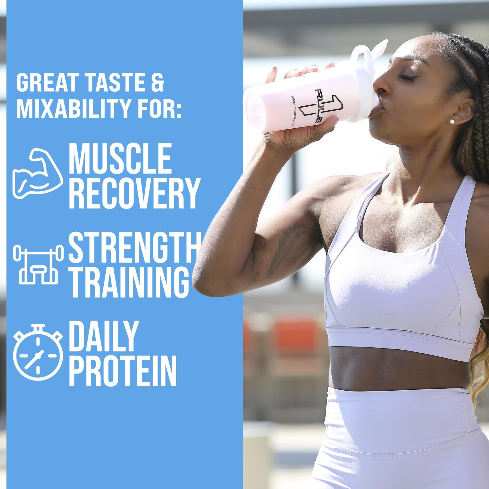 Rule 1 Proteins Whey Protein Powder, Chocolate Fudge, 26 Servings