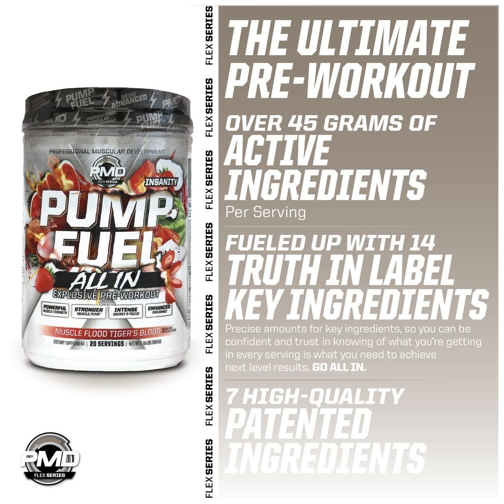 Pump Fuel ALL IN Insanity Ultimate Muscle Pump Supplement & Pre Workout Powder