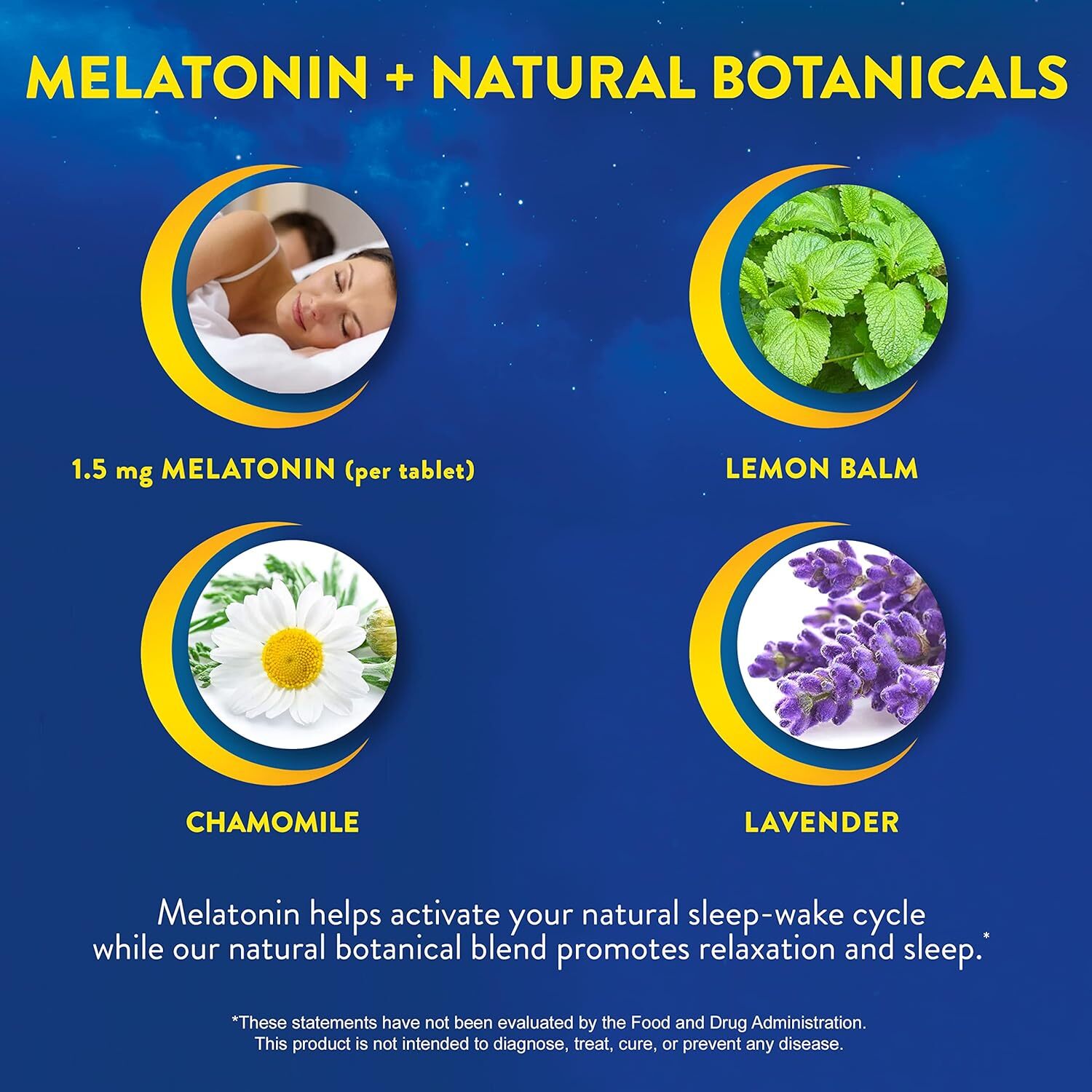MidNite Back to Sleep Low Dose, 1.5 mg Melatonin Aid, Non-Habit…