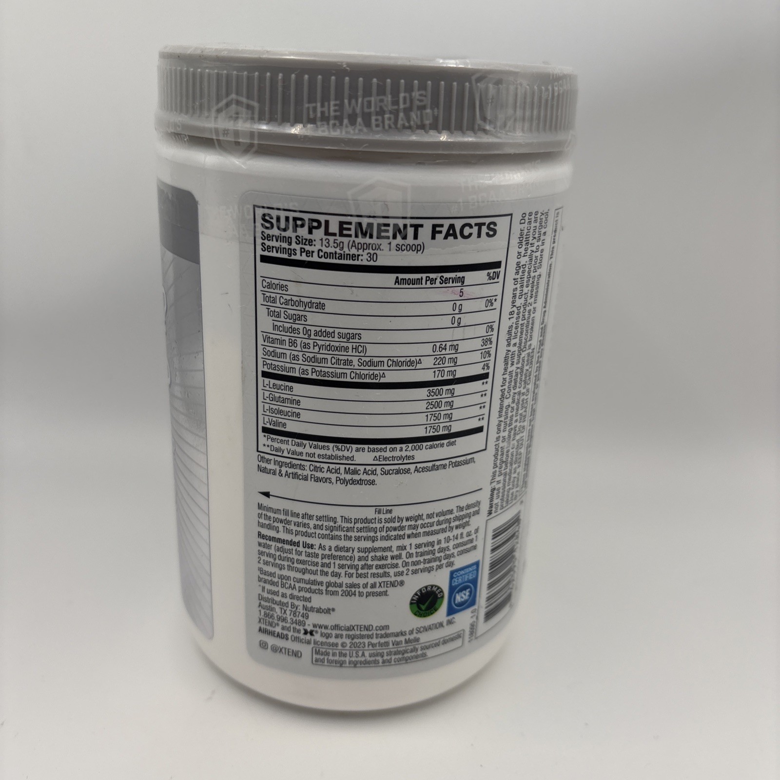 Xtend Original BCAA Powder Airheads Candy Flavor 7g BCAA and 2.5g Exp 12/26