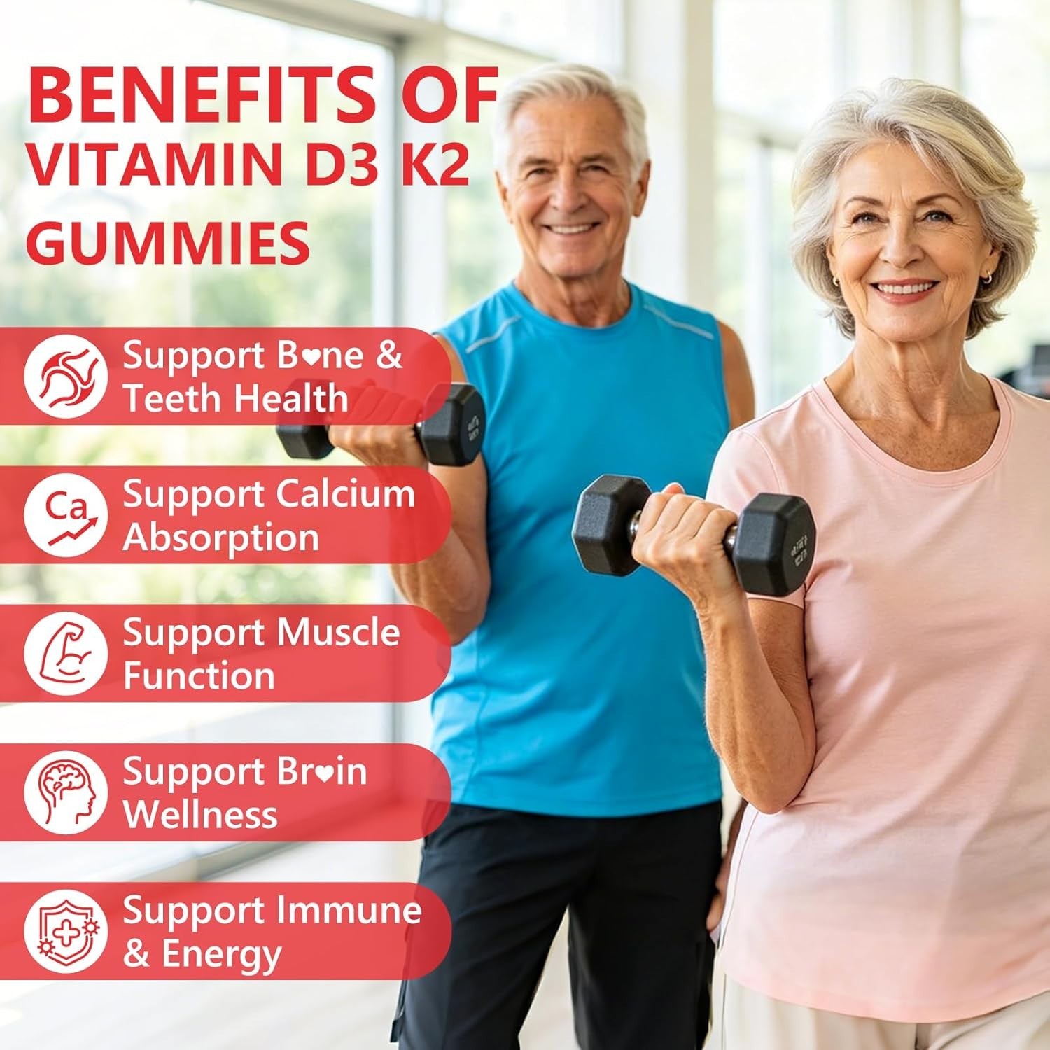 Jabsah brand Vitamin D3 K2 Gummies 10000 IU with Calcium, Magnesium & K2 (MK-7)
