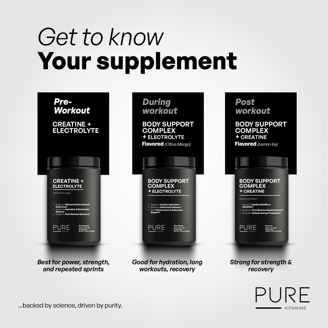 Pure Vitamins Pure Fusion Creatine Monohydrate Electrolyte Blend