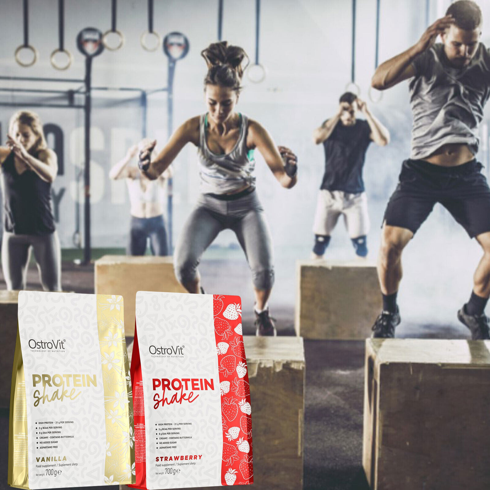 PROTEIN SHAKE 700 G – 21 g per serving -Delicious- High-quality protein content