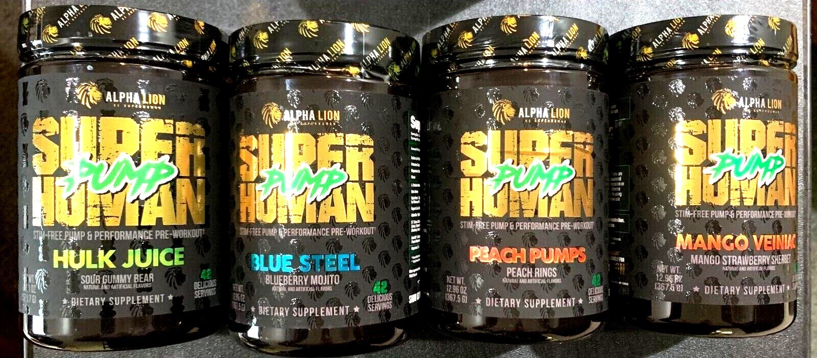 Alpha Lion SUPERHUMAN(PUMP) Pre-Workout,Stim-free 42 SERVING (PICK FLAVOR)