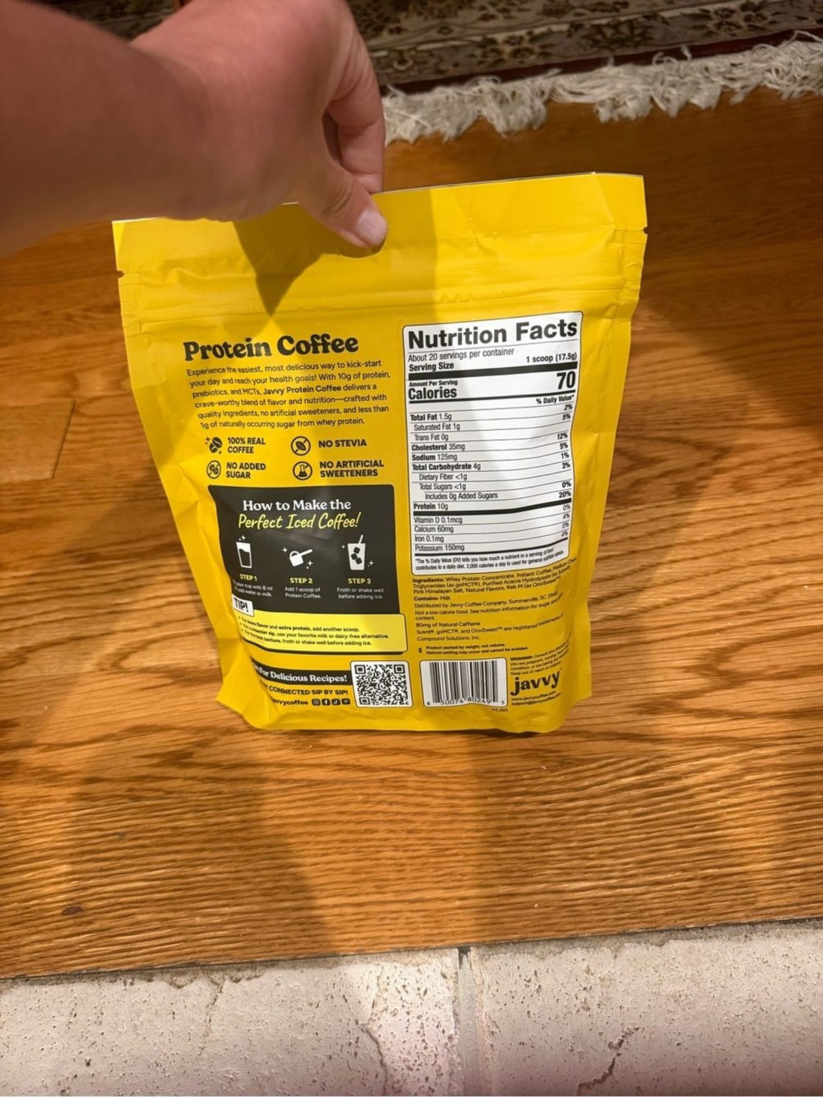 Javvy Protein Coffee – Banana Bread Flavor (Yellow & Black Packaging)