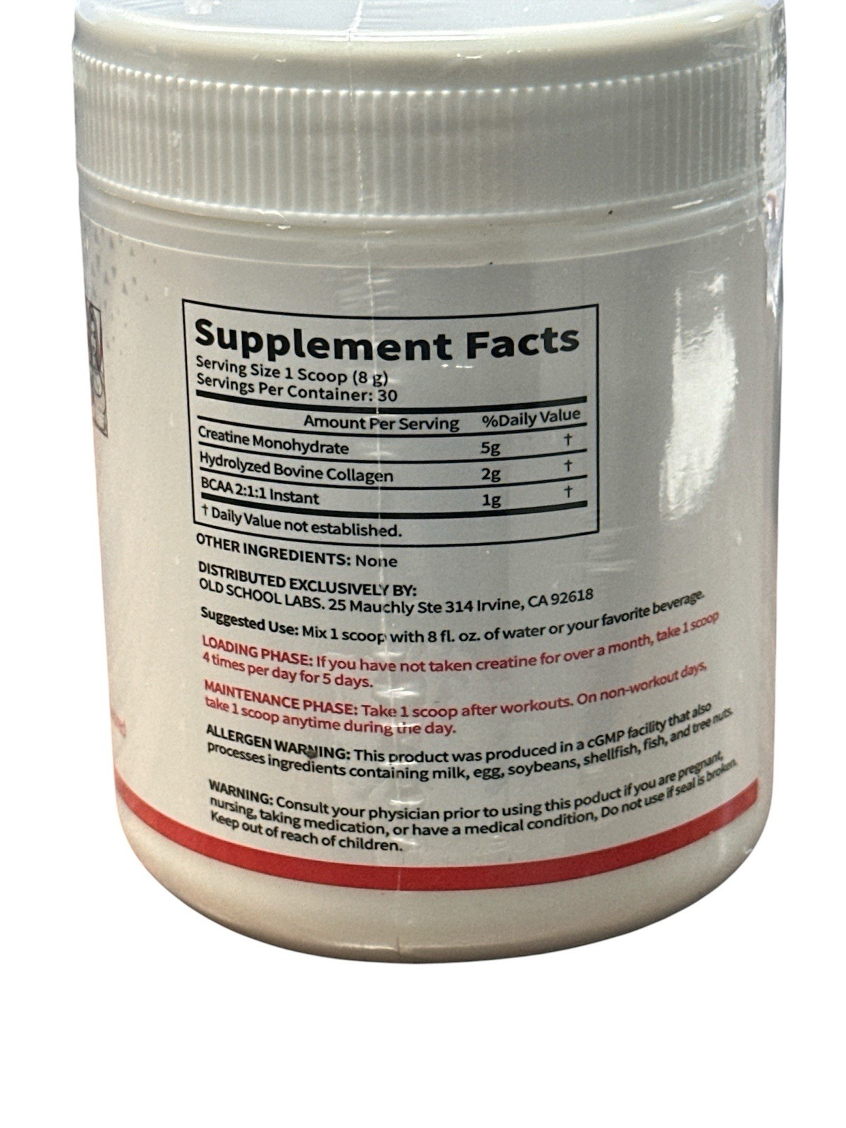 Old School Labs Creatine Monohydrate Powder for Women – 240g (30 Servings)