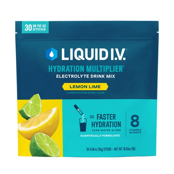 Liquid I.V. Hydration Multiplier Lemon Lime Electrolyte Drink Mix 30 Sticks