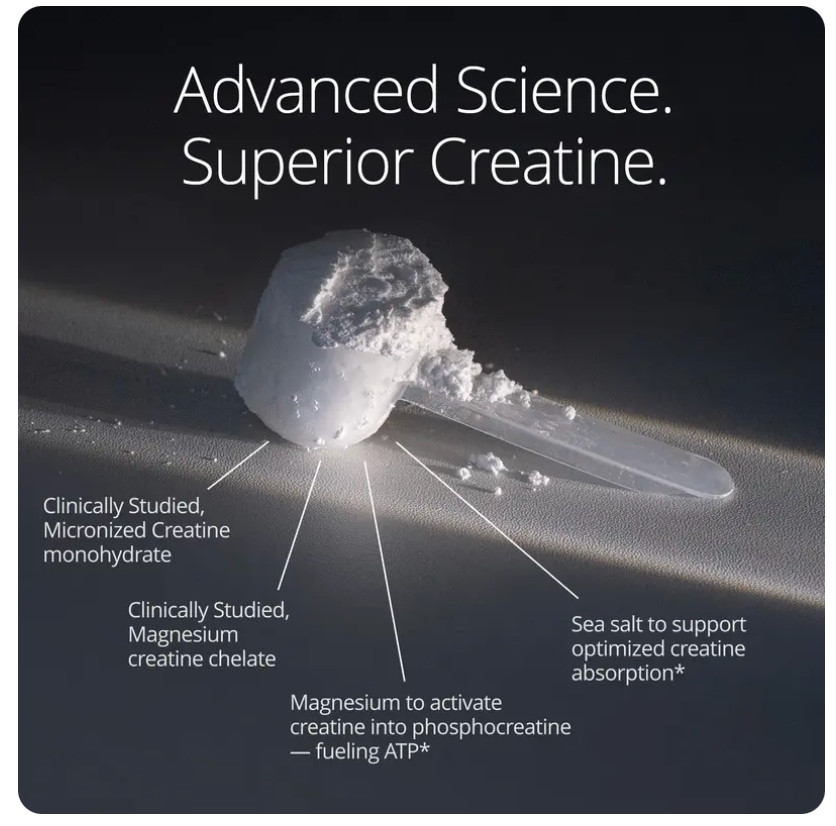 Qualia Creatine+ Advanced Creatine Powder Vegan Non-GMO Unflavored 5.6 oz, 03/28
