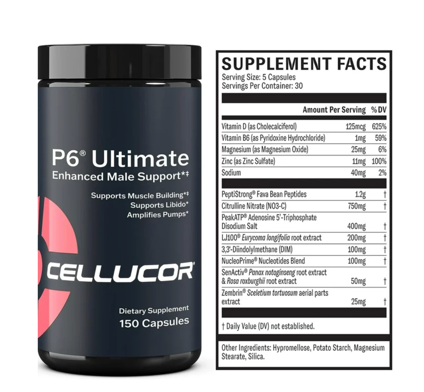 P6 Ultimate GH Test Booster for Men, Growth Hormone Support Pills for Protein
