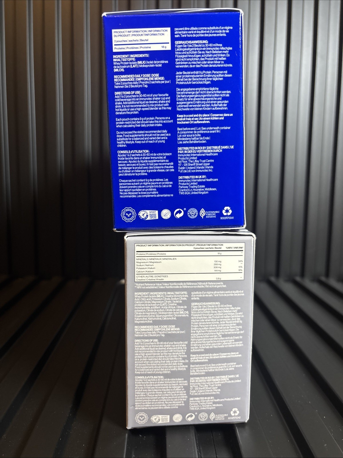 Immunocal Classic 1 ( Blue ) & 1 Platinum : 2 BOXES – 60 Pouches.