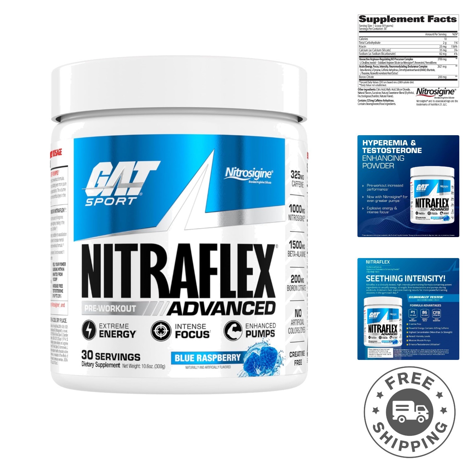 Nitraflex Advanced Pre-Workout Powder | Boost Strength & Blood Flow 30 Servings