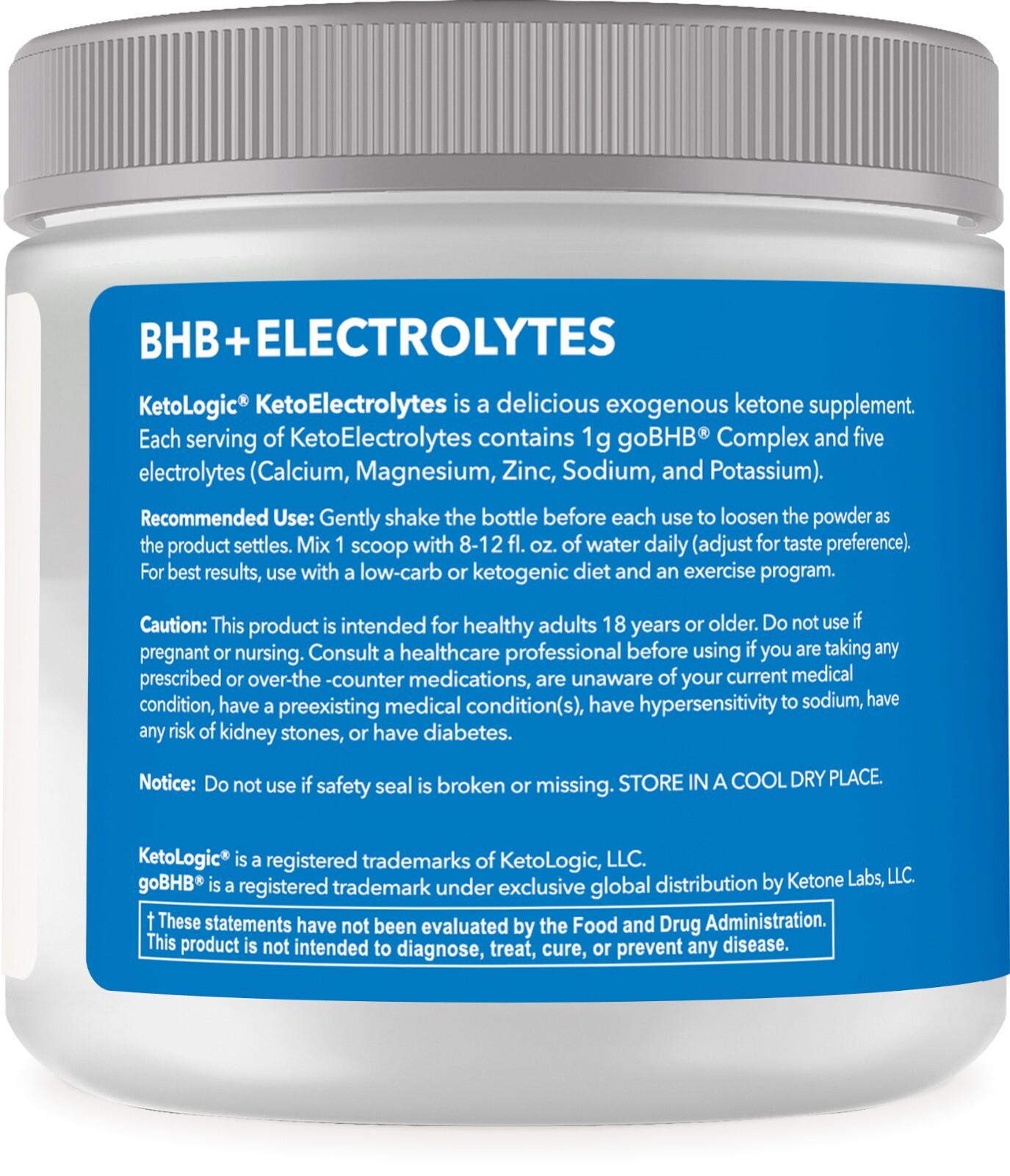 Ketologic Keto Electrolyte Powder (Tropical Punch) 30 Servings – Sugar-Free