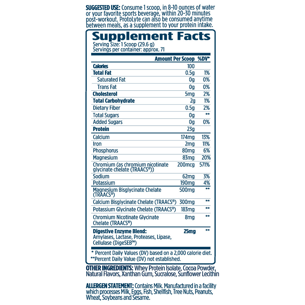 VMI Sports® ProtoLyte® 100% Whey Protein Isolate 4.6lb – Chocolate Fudge Cookie