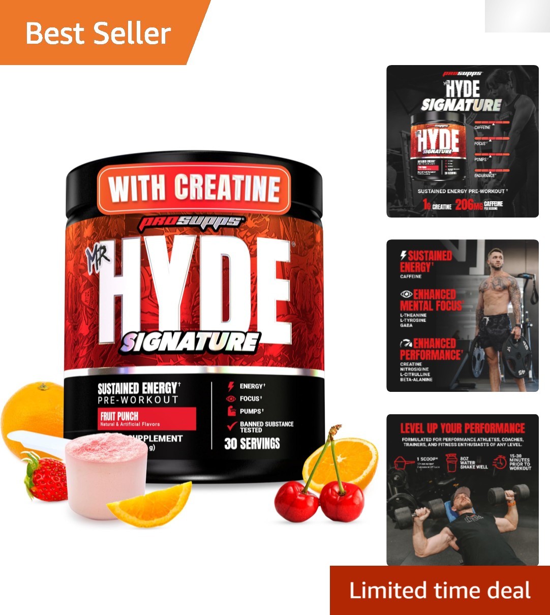 Mr. Hyde Signature Fruit Punch Pre Workout Powder – 30 Servings of Pure Energy