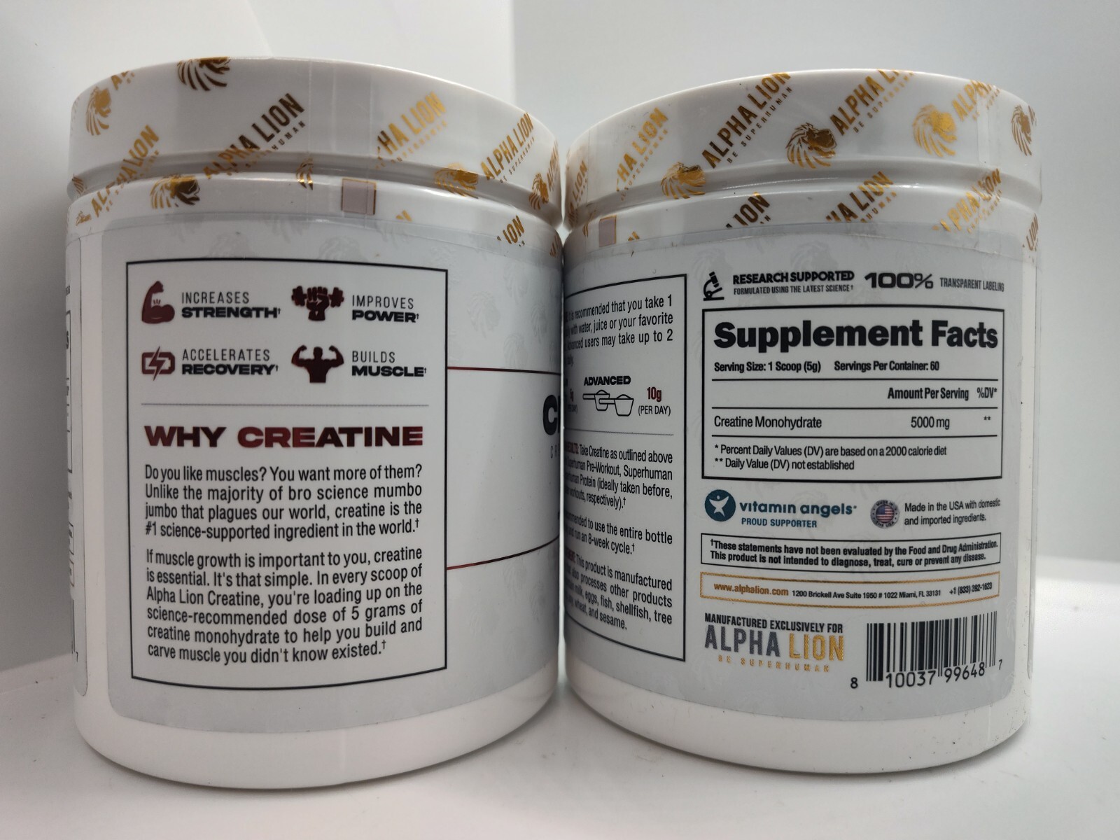 {2 Pack} Creatine Monohydrate 60 servings unflavored Exp 9/2026