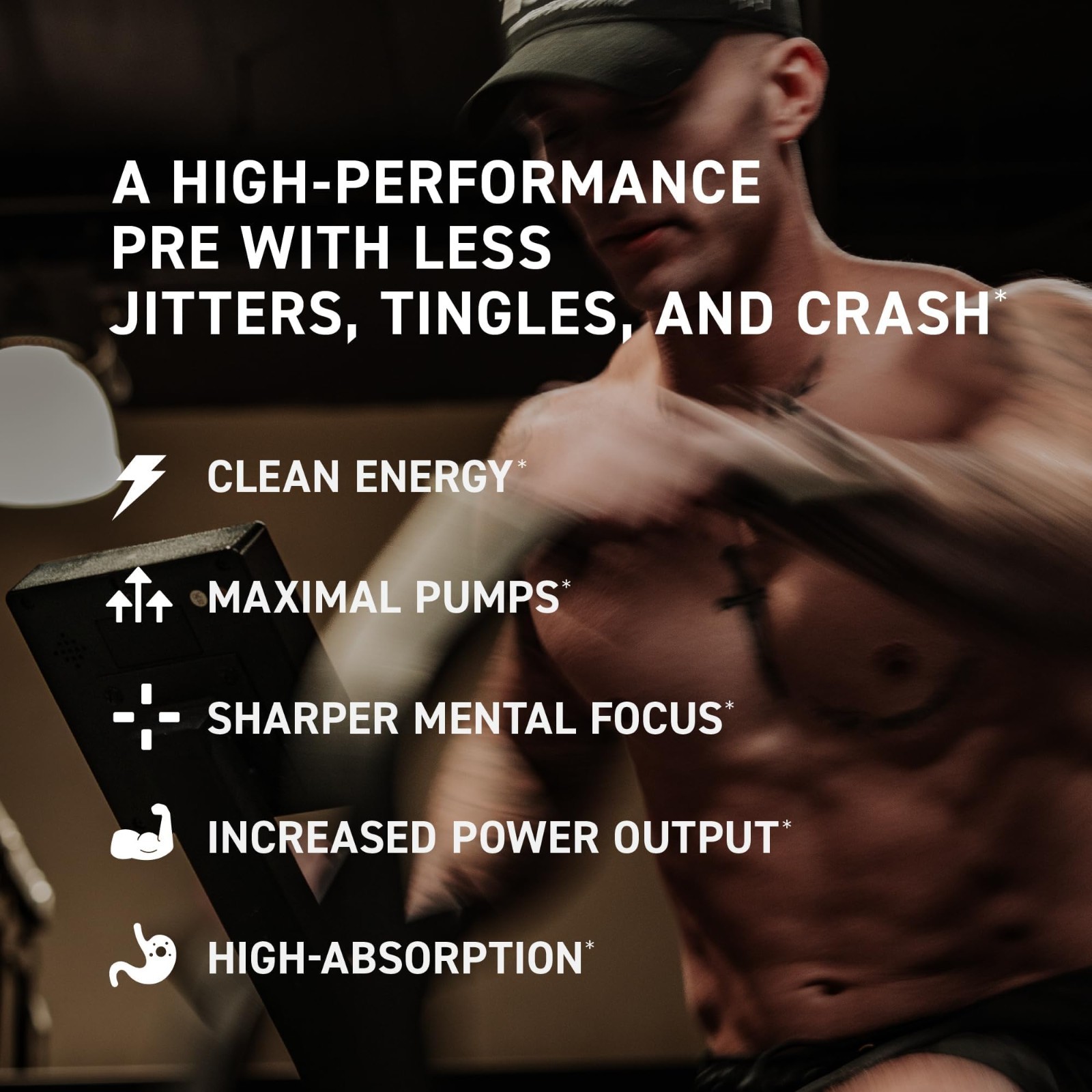 High-Stim Pre-Workout Powder – Blue Raspberry, 305mg Caffeine, Creatine & L-Citr