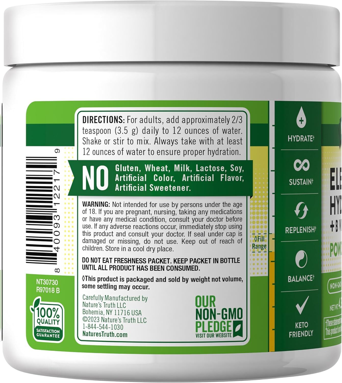 Nature’s Truth Electrolytes Powder | No Sugar | Vegan, Non-GMO-Lemon Flavor…..
