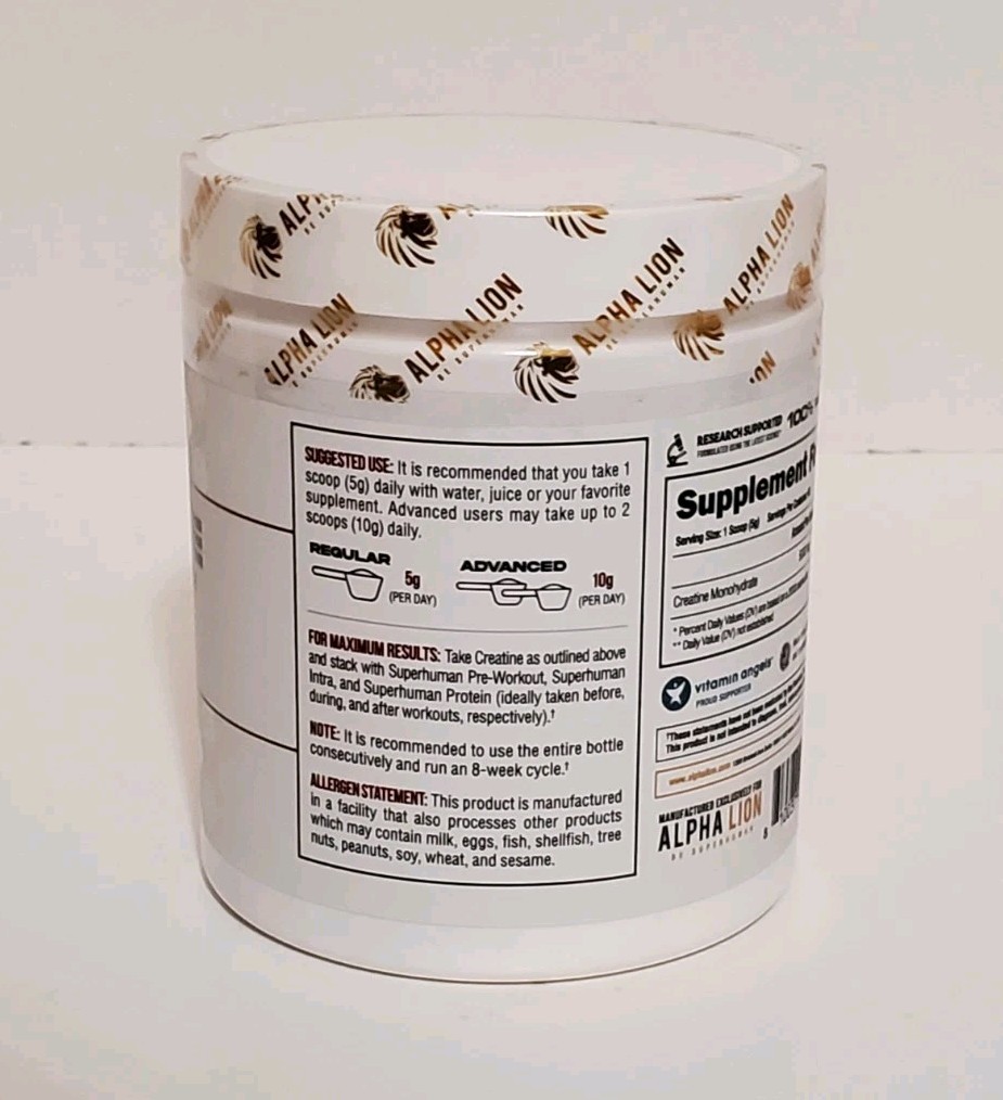Alpha Lion Creatine Monohydrate Powder Strength Recovery Workout Supplement