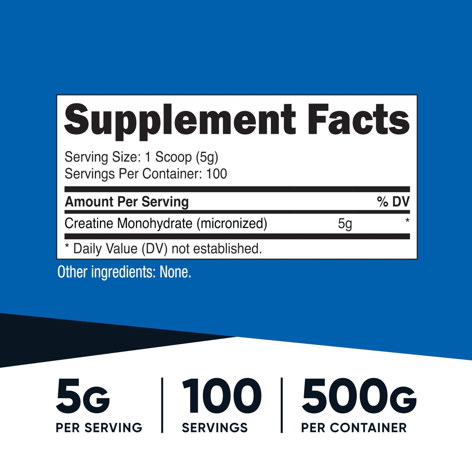 Nutricost Creatine Monohydrate Micronized Powder 500G 100 Servings 5000mg Per