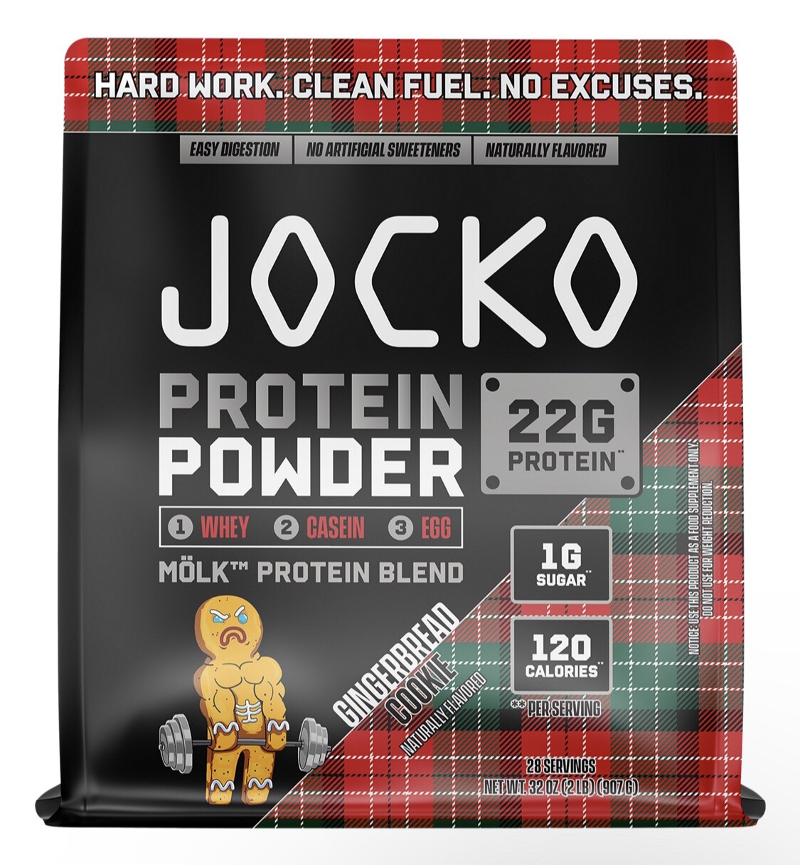 Jocko Protein Powder Mölk 22G Protein Blend-Gingerbread Cookie Flavor-2lbs