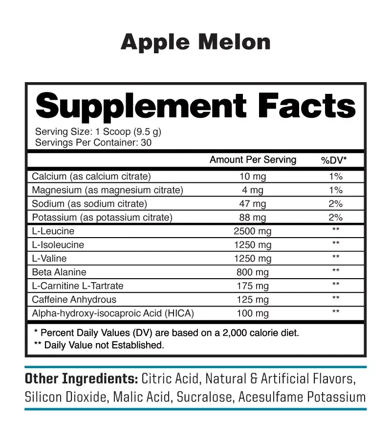 NUTRAONE NUTRITION AMINO ENERGY Branched Chain Amino Acids Apple Melon