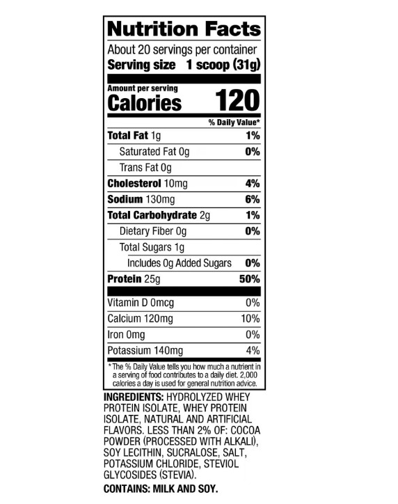 Dymatize ISO100 Whey Protein Cookies Cream 20 Servings
