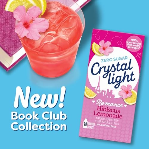 Crystal Light Drink Mix, 10 Individual Packets, Hydration for Book Lovers and