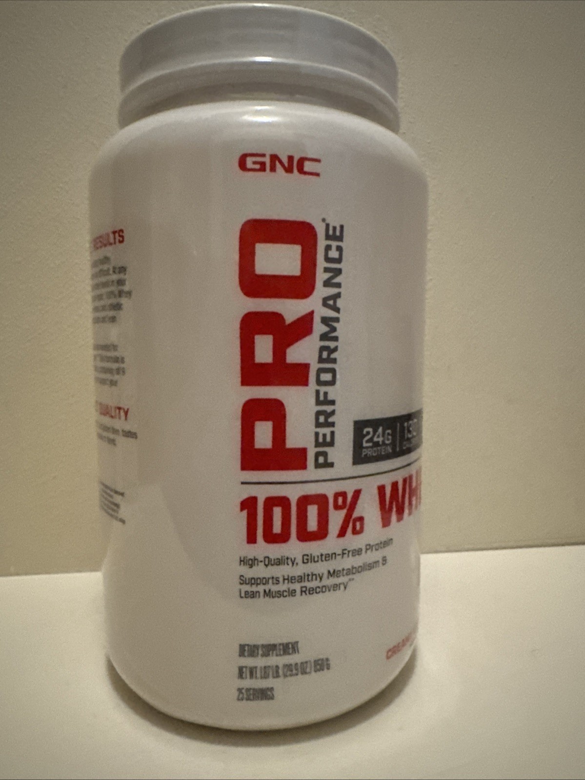 GNC Pro Performance 100% Whey Protein Powder Creamy Strawberry 25 Servings Read!