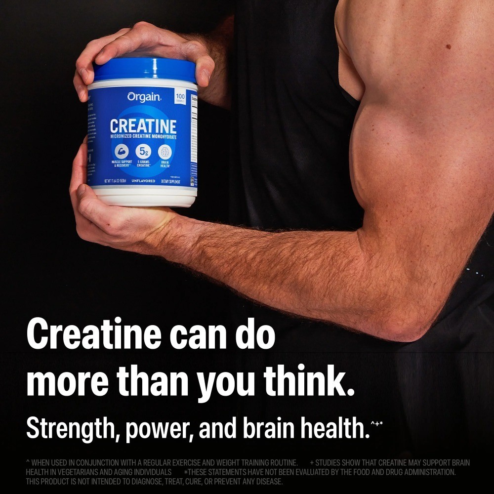 Creatine Monohydrate Micronized Powder Unflavored 100 Servings 17.64 oz Pure