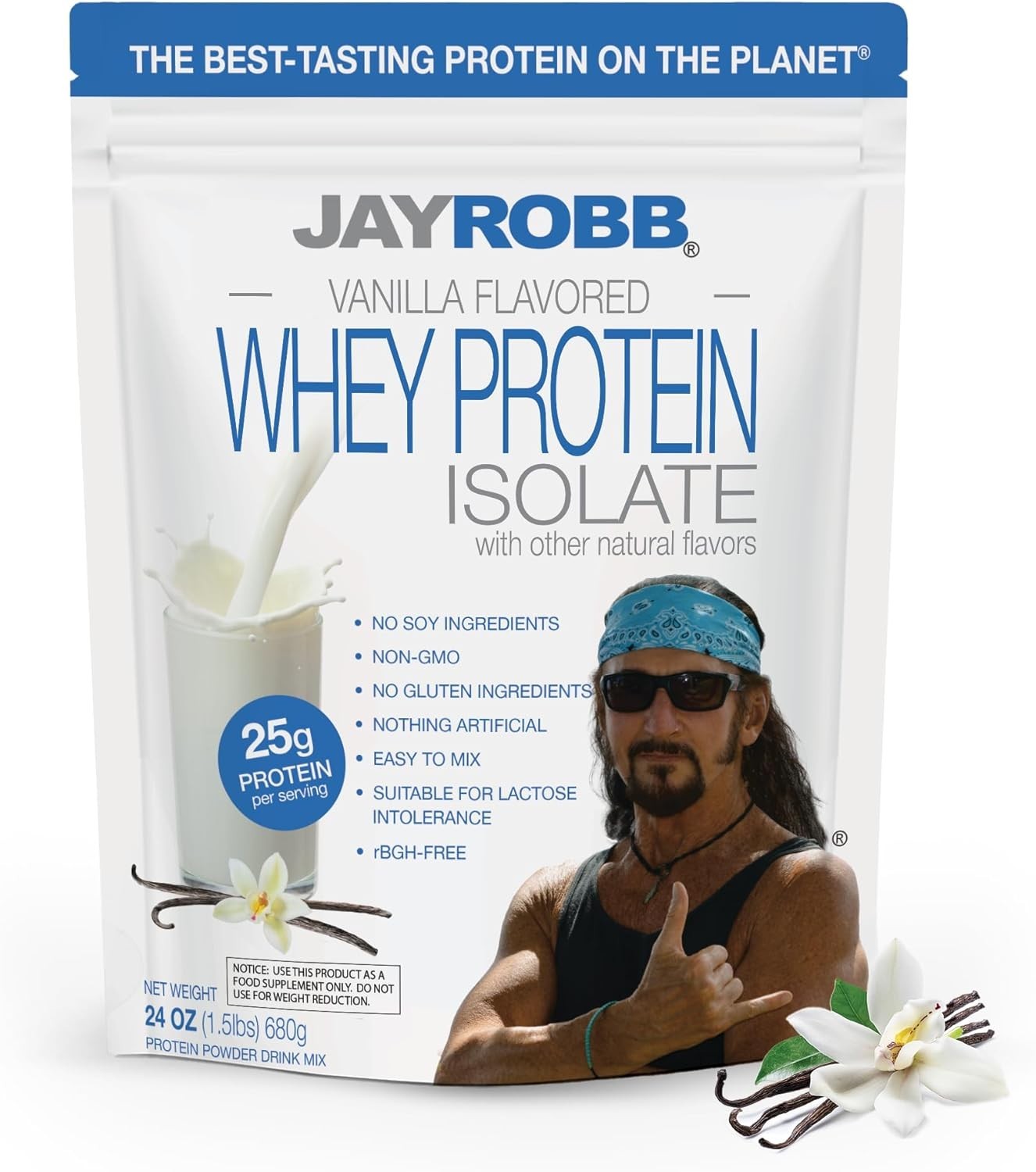 Jay Robb Whey Protein Isolate Vanilla 24 oz
