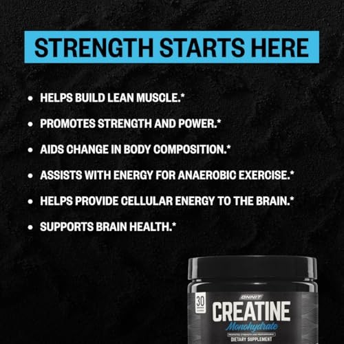 ONNIT Creatine Monohydrate Powder, IGEN(TM) Non-GMO Tested 5g 30 Count
