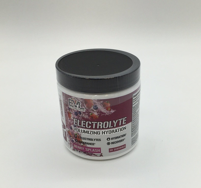 2X EVOLUTION NUTRITION ELECTROLYTE 30 SERVINGS BERRY SPLASH FLAVOR EXP 02/27