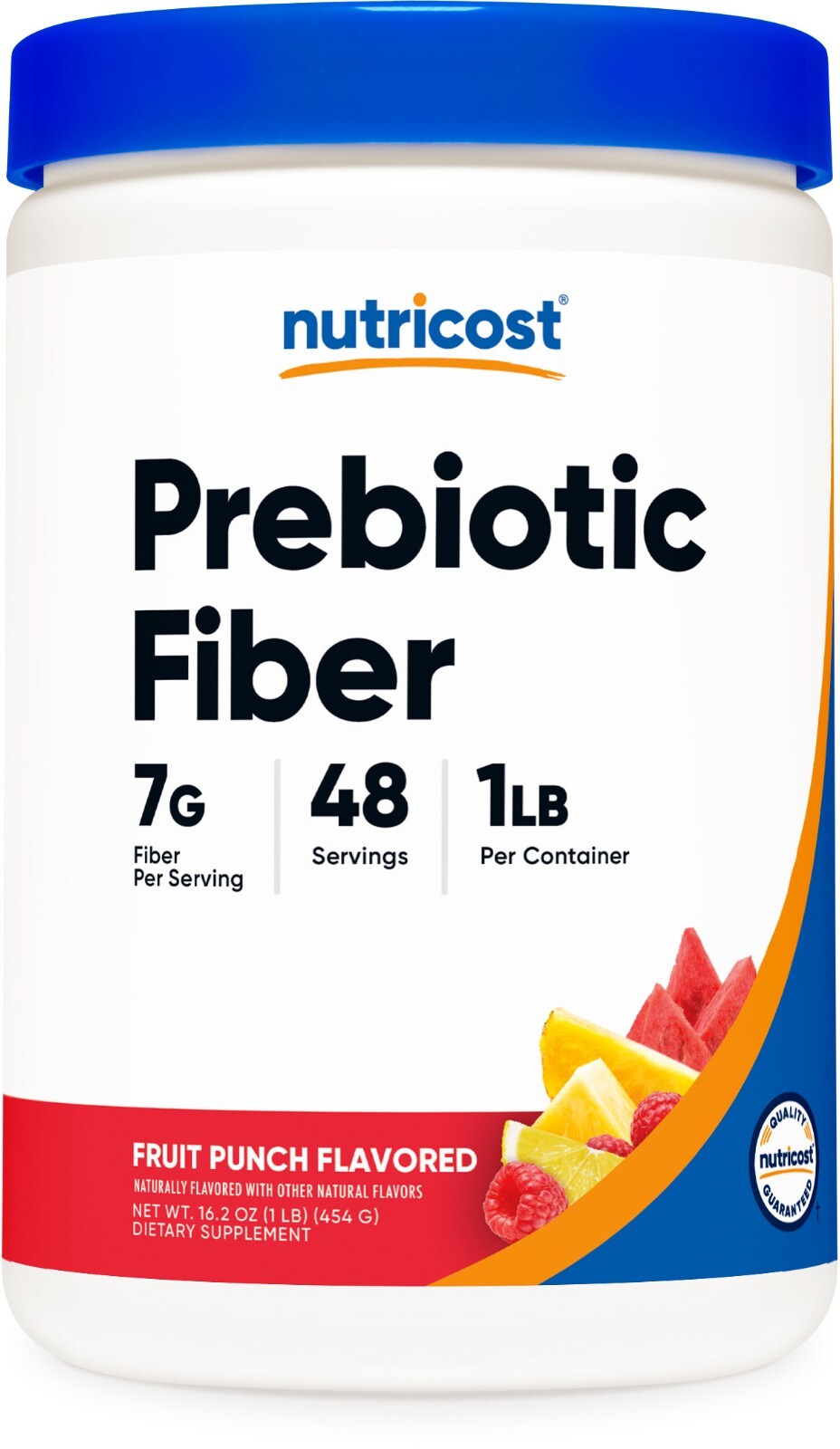 Nutricost Prebiotic Fiber Fruit Punch Flavored (1 Pound) – Vegan, Gluten-Free
