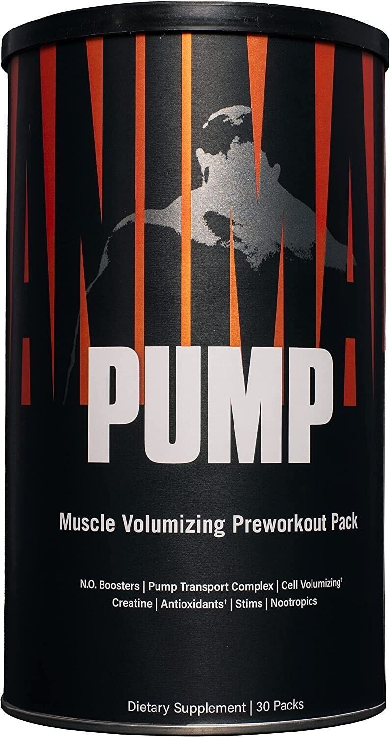 Universal Nutrition Animal Pump Hardcore Preworkout Energy Focus 30 Packs New