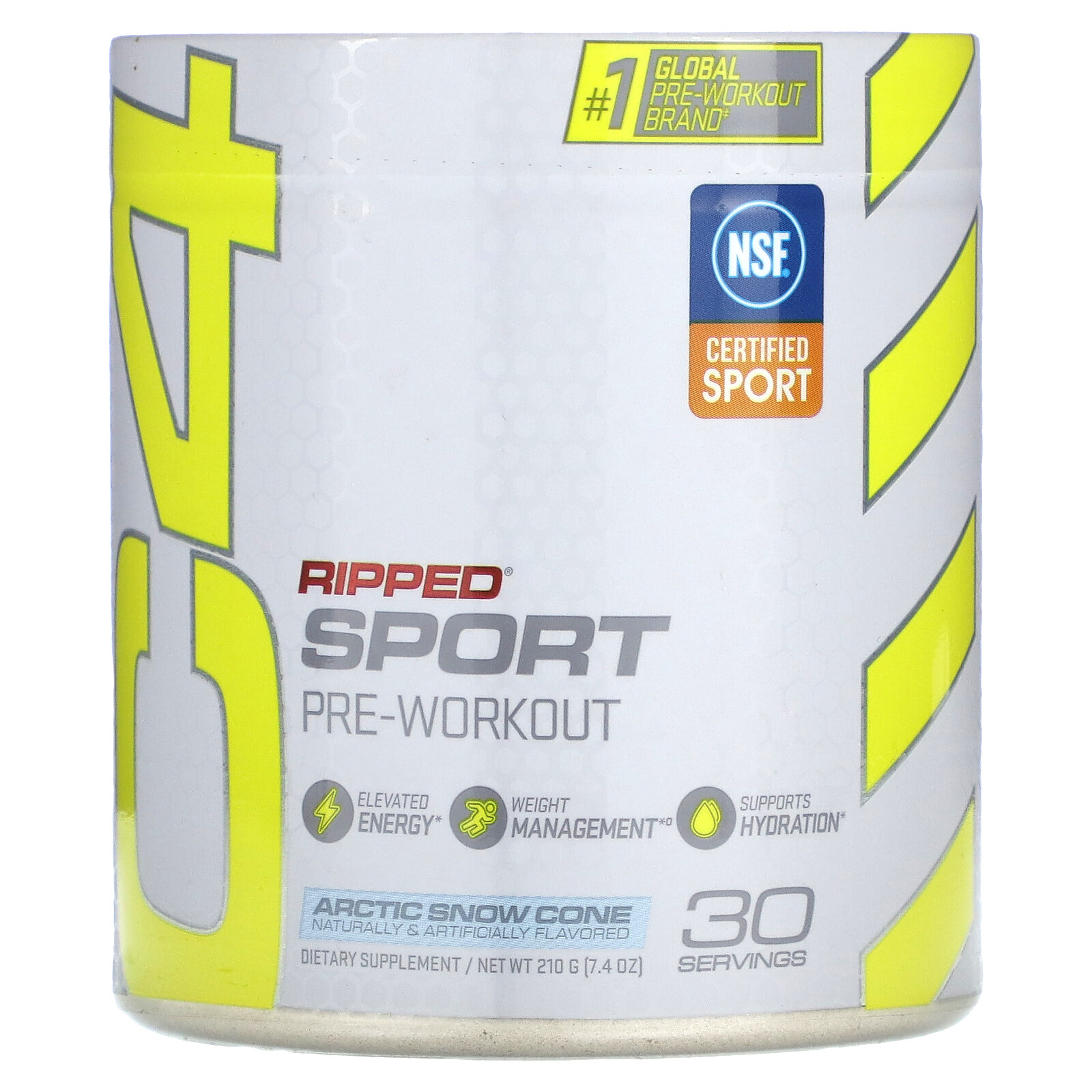 C4 Sport Ripped, Pre-Workout, Arctic Snow Cone, 7.4 oz (210 g)
