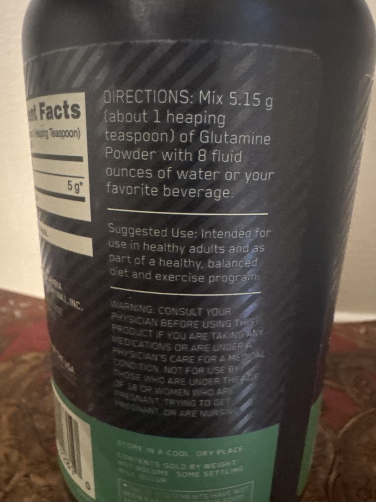 ON Nutrition Glutamine Powder, Unflavored, 10.58 oz (300 g)