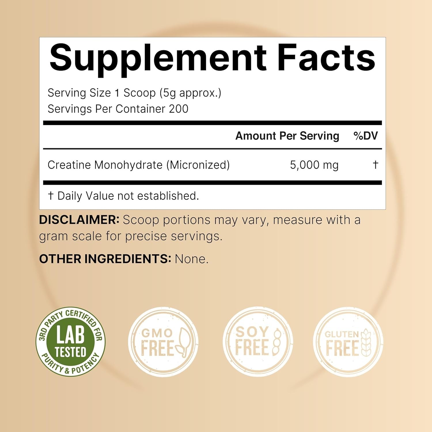 Creatine Monohydrate Powder 1,000g, 5,000mg Per Serving, 200 Servings 2.2 lb …
