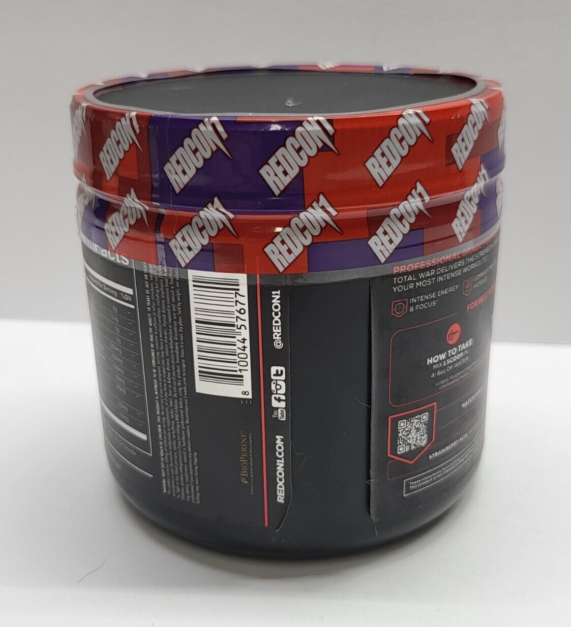 Redcon1 TOTAL WAR Pre-Workout Powder STRAWBERRY ACAI 15 Servings *LIMITED EDIT*