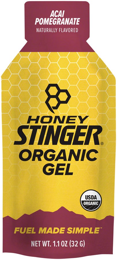 Honey Stinger Organic Energy Gel – Acai and Pomegranate, Box of 24