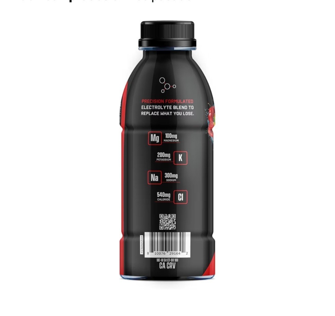 Jocko Fruit Punch Electrolyte Drink 16 fl oz Bottles 12 Pack Zero Sugar