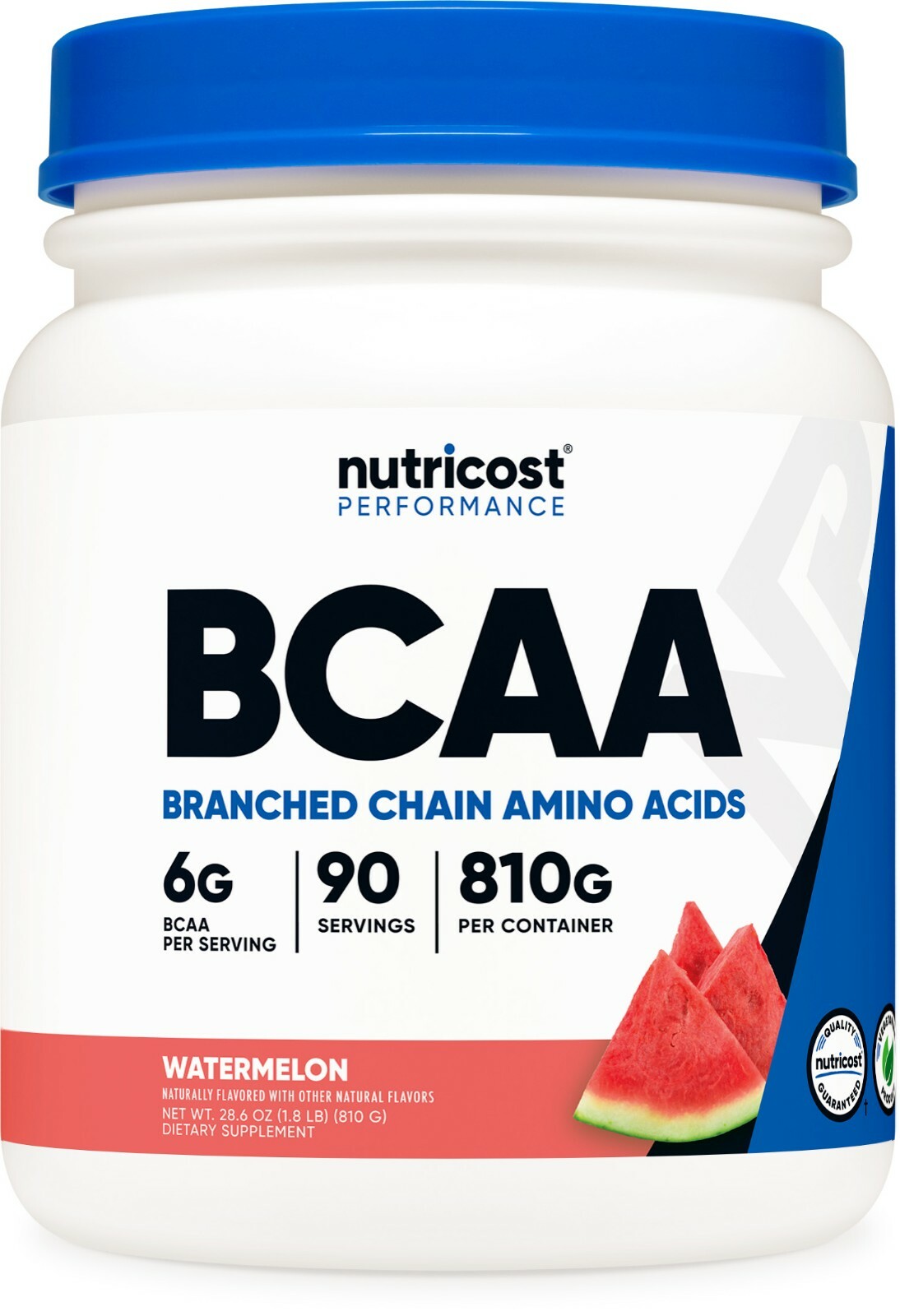 Nutricost BCAA Powder (Watermelon) 90 Servings – 6000mg Per Serving