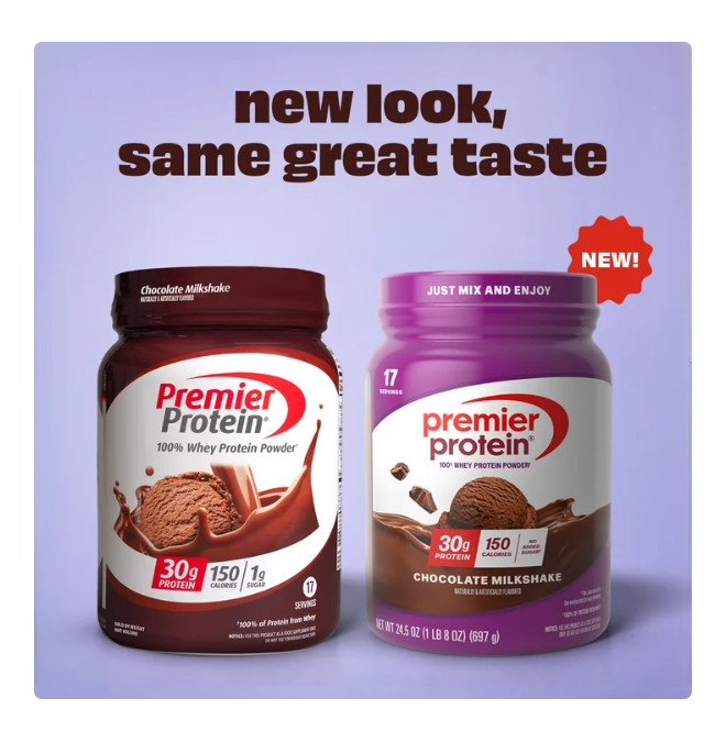 Premier Protein 100% Whey Protein Powder, Chocolate Milkshake, 30g Protein, 24.5