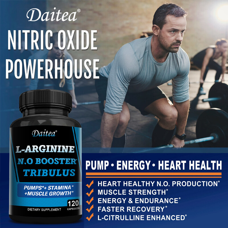Nitric Oxide Booster w/ L-Arginine 1610mg Highest Potency Muscle Pump Supplement