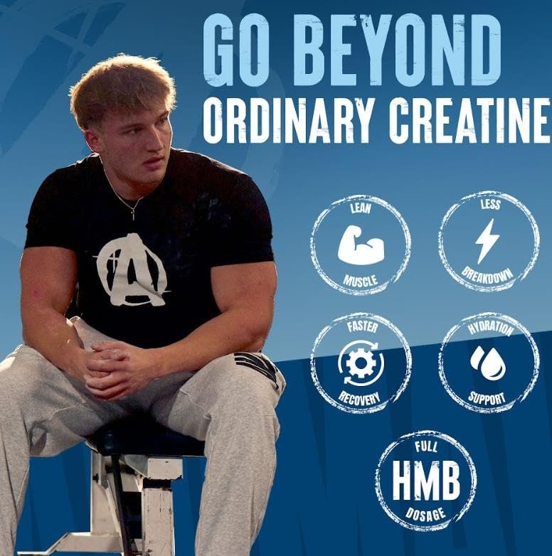 Creatine HMB Powder – 5g Creatine + 3g myHMB with Electrolytes for Recovery &…