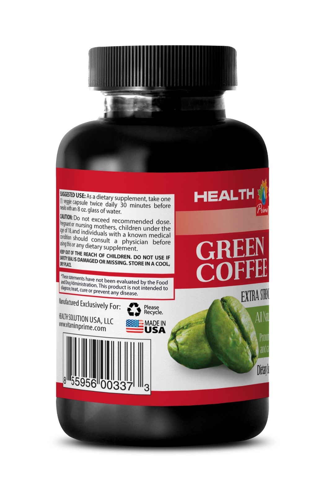 3 Bottles Organic Green Coffee Beans Extract GREEN COFFEE EXTRACT WITH GCA® 800