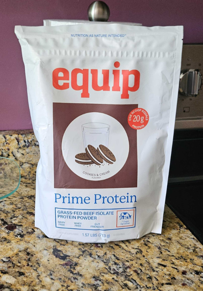 Equip Foods Prime Cookies & Cream Protein Powder – Grass-Fed Beef Protein Isolat